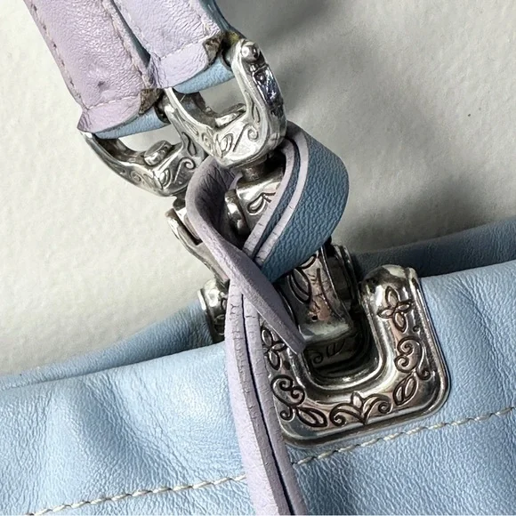 Brighton Leather Heart Small Tote Bag C740004 Cornflower Blue - Picture 3 of 15